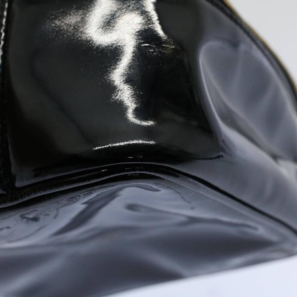 CHANEL Vanity Cosmetic Pouch Patent leather Black CC Auth yb378 - Picture 16 of 16